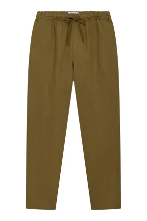August Linen Trouser Khaki