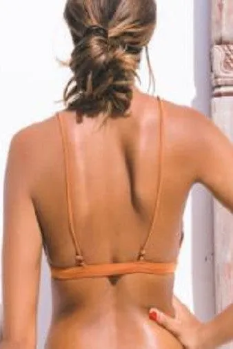 Bayu The Label Sempu Bikini Top in Rust