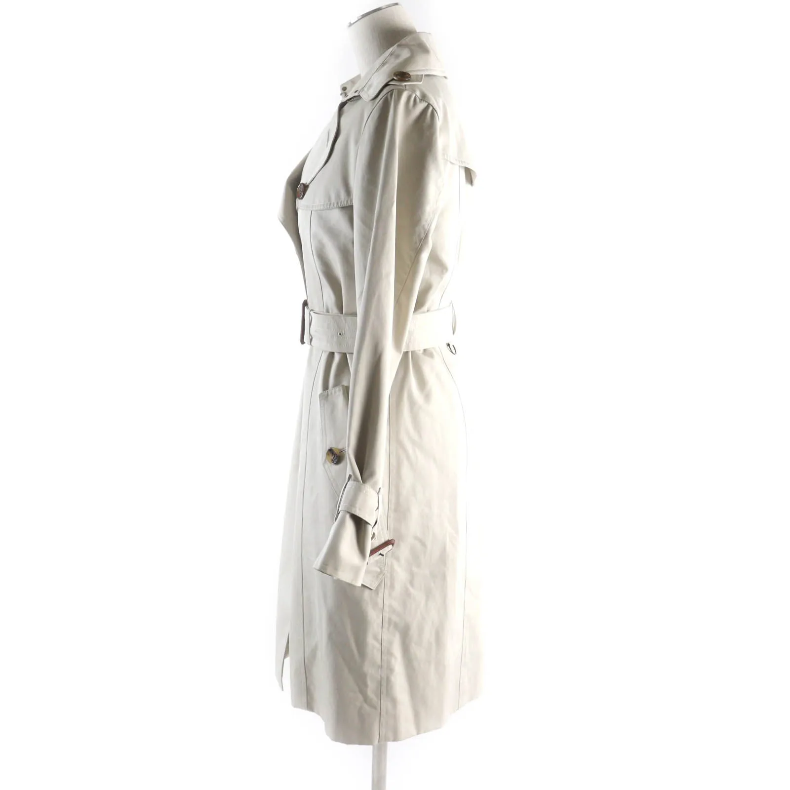 Burberry Cotton Trench Coat Beige 38 Women