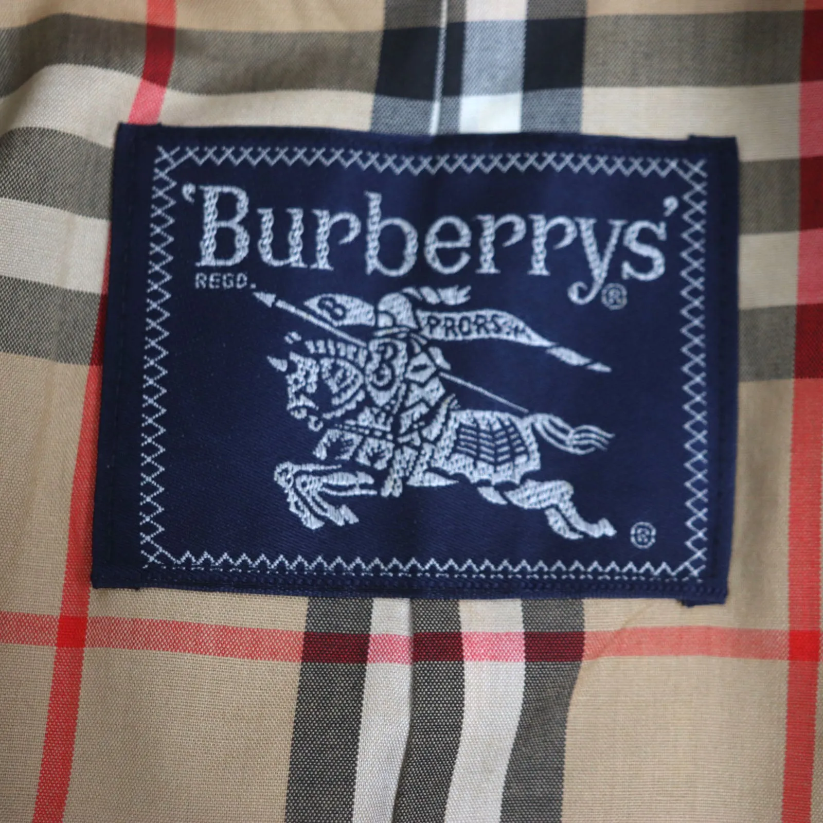 Burberry Vintage Cotton Trench Coat Beige