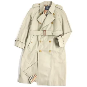 Burberry Vintage Cotton Trench Coat Beige