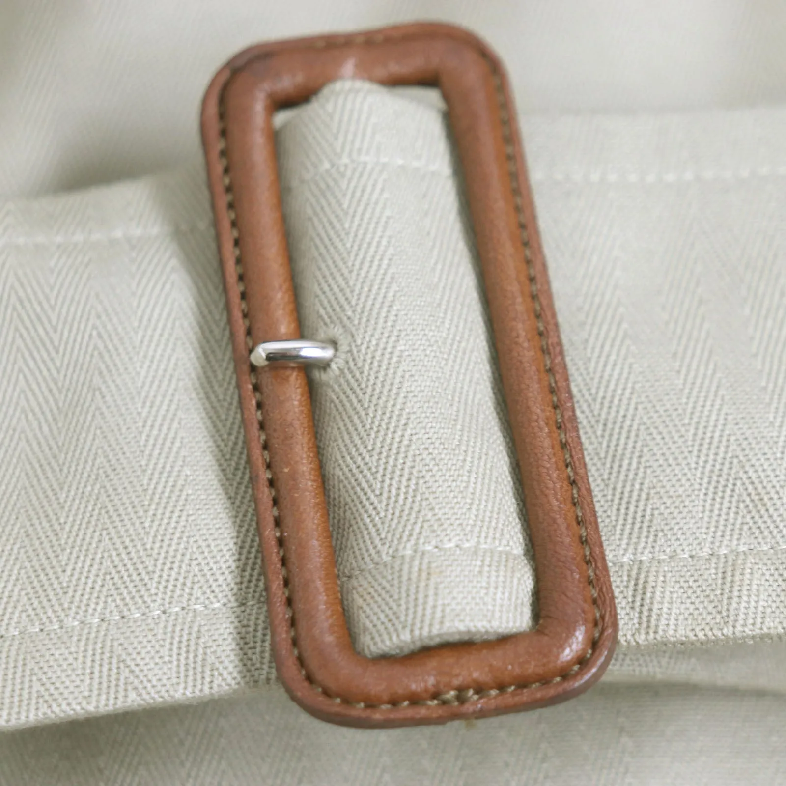 Burberry Vintage Cotton Trench Coat Beige