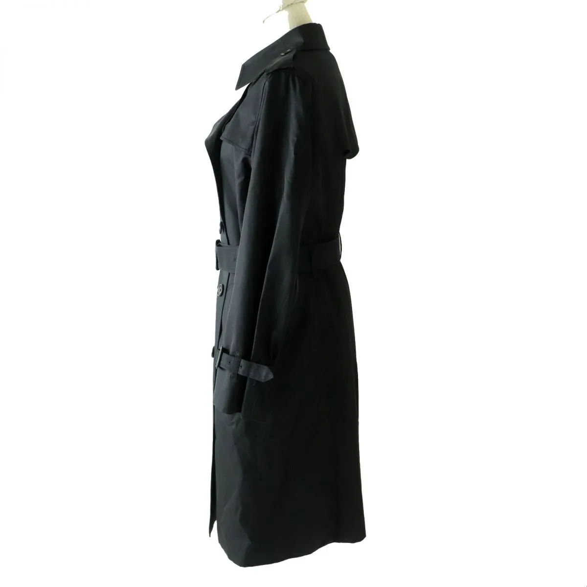 Burberry Wool Trench Coat Black Size 44