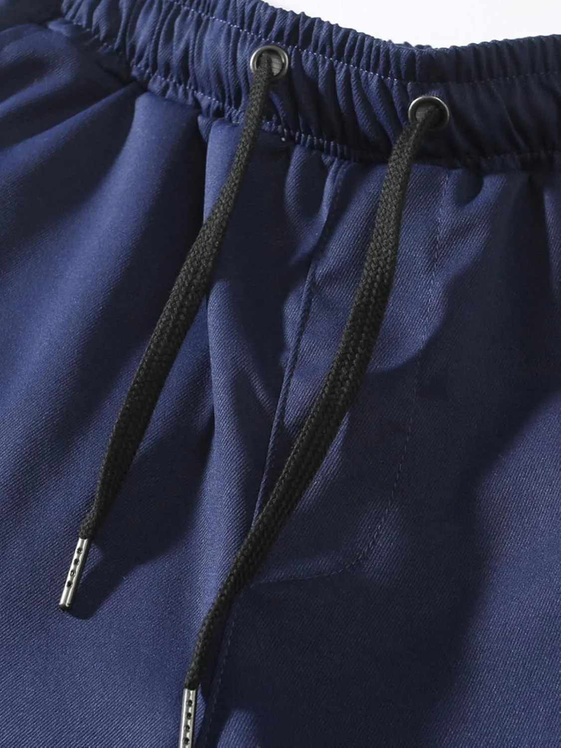 Cargo Pants for Men Slim Fit Elastic Waisted Baggy Stretch Joggers Lightweight Athletic Drawstring Hiking Pants with Pockets