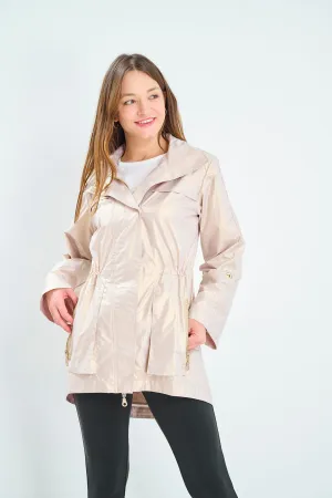 Champagne Metallic Rain Jacket