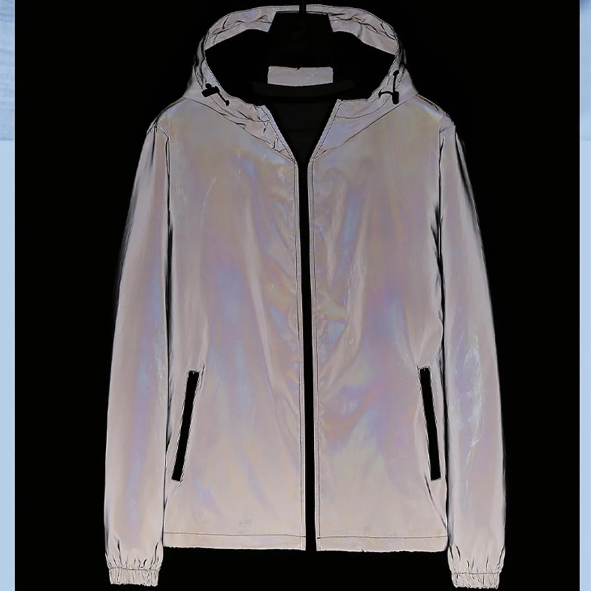 Chromashift Reflective Windbreaker,Daily Wear, Night Runs, Rides & Color-Shifting, Windproof and Waterproof