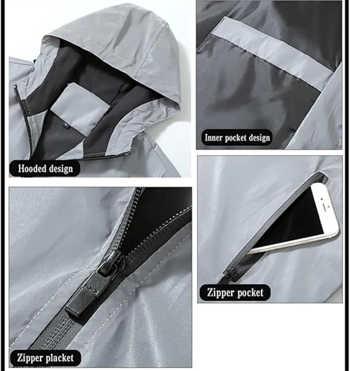 Chromashift Reflective Windbreaker,Daily Wear, Night Runs, Rides & Color-Shifting, Windproof and Waterproof
