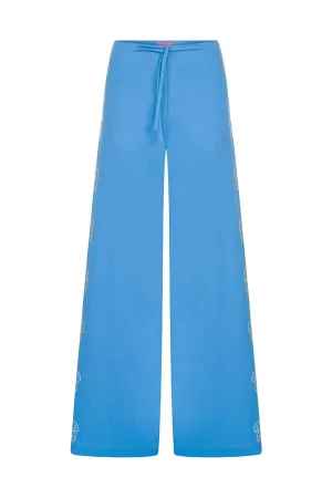 CHRYSANTHEMUM BLUE WIDE LEG PANTS