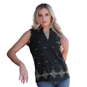 Cruel Women's Black Aztec Print Sleeveless Tank