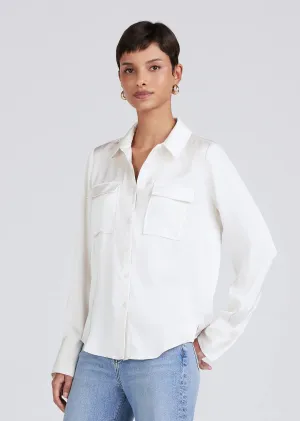 Derek Lam 10 Crosby - Lorena Button Down Blouse in Ivory
