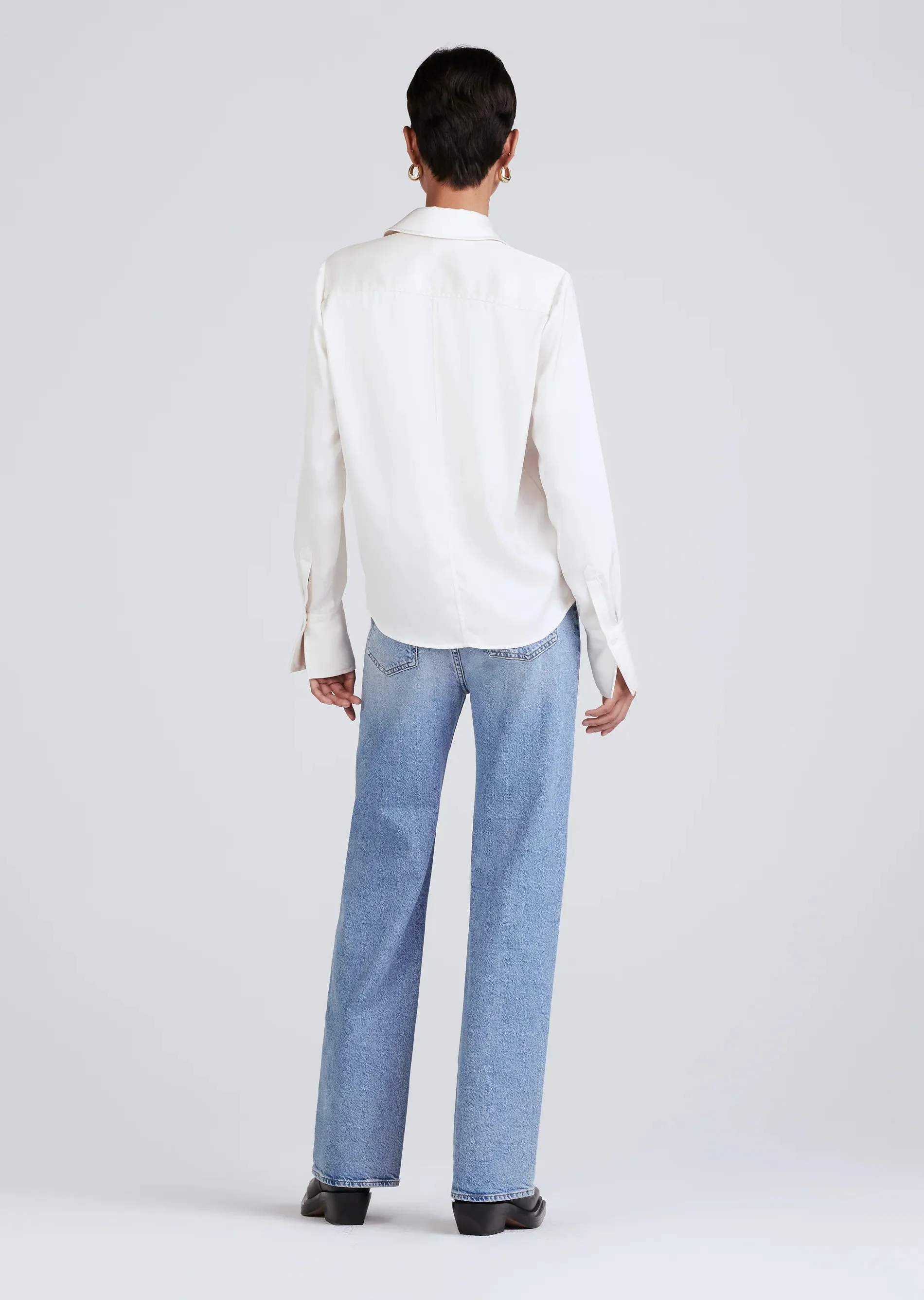 Derek Lam 10 Crosby - Lorena Button Down Blouse in Ivory