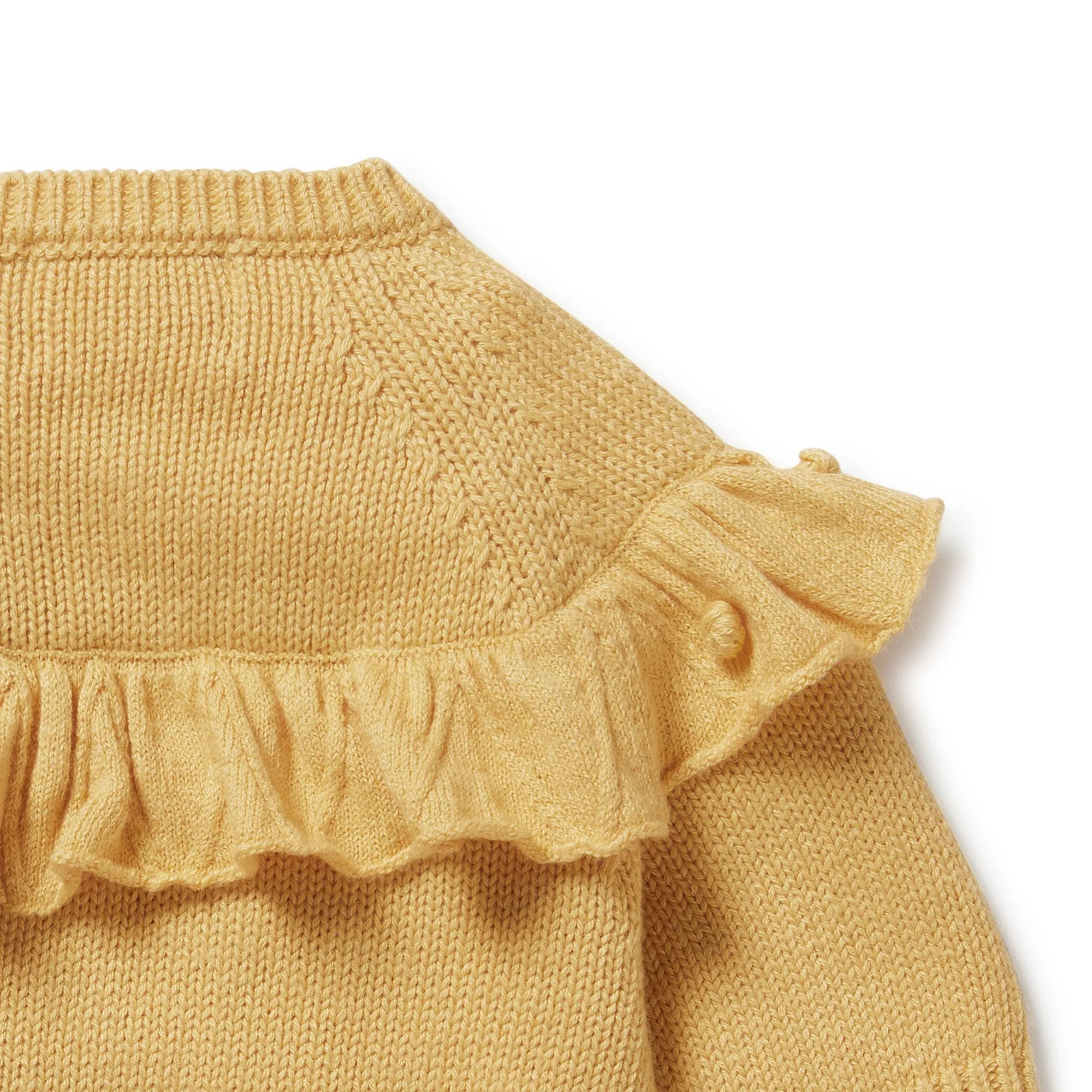 Dijon Knitted Ruffle Cardigan