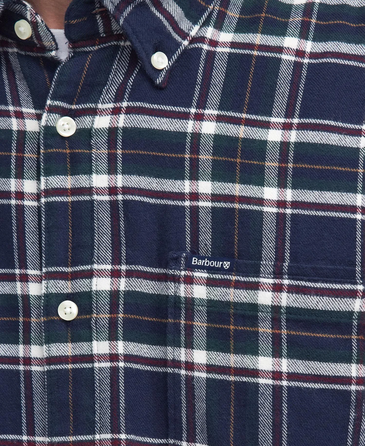 Drumhill Tailored Long Sleeved Shirt in Classic Navy by Barbour