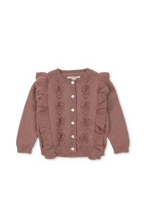 Fiol Frill Cardigan - Burlwood