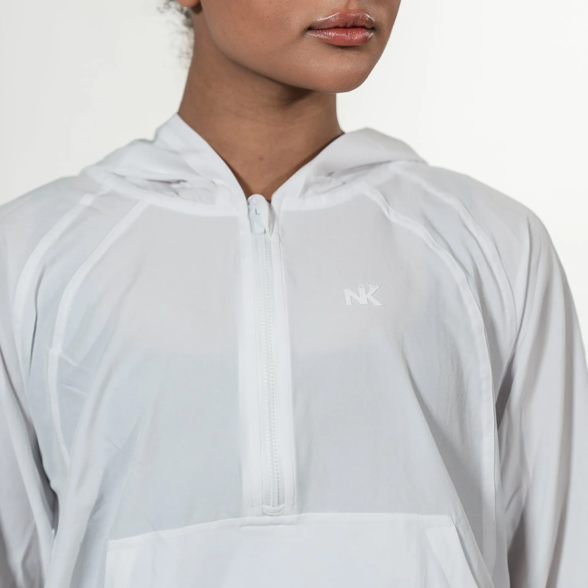 Flexi Vital  - White Crop Hoodie