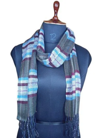 Gents Woolen Muffler | Check Design Muffler | Multi Colour