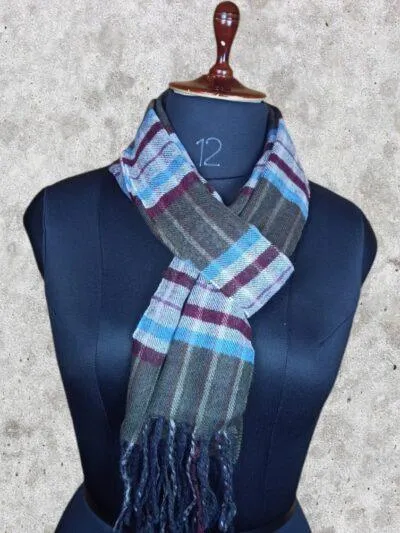 Gents Woolen Muffler | Check Design Muffler | Multi Colour