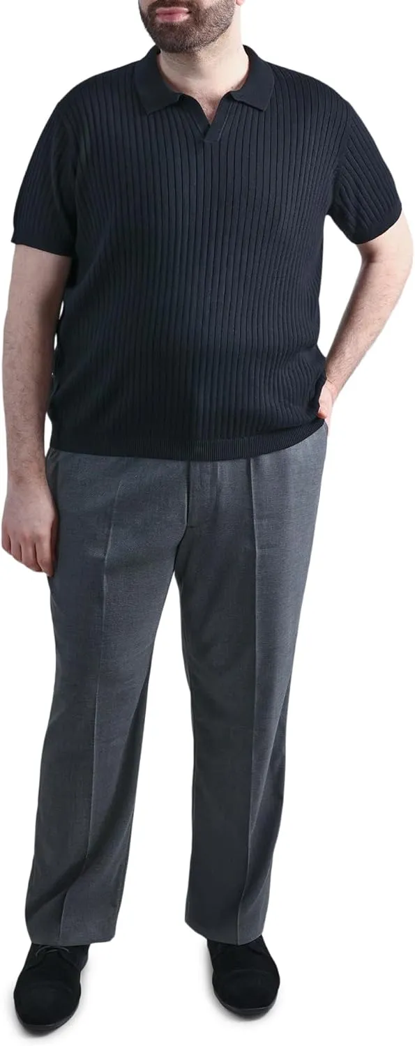 Haggar Men's Short Sleeve Polo V-Neck Sweater
