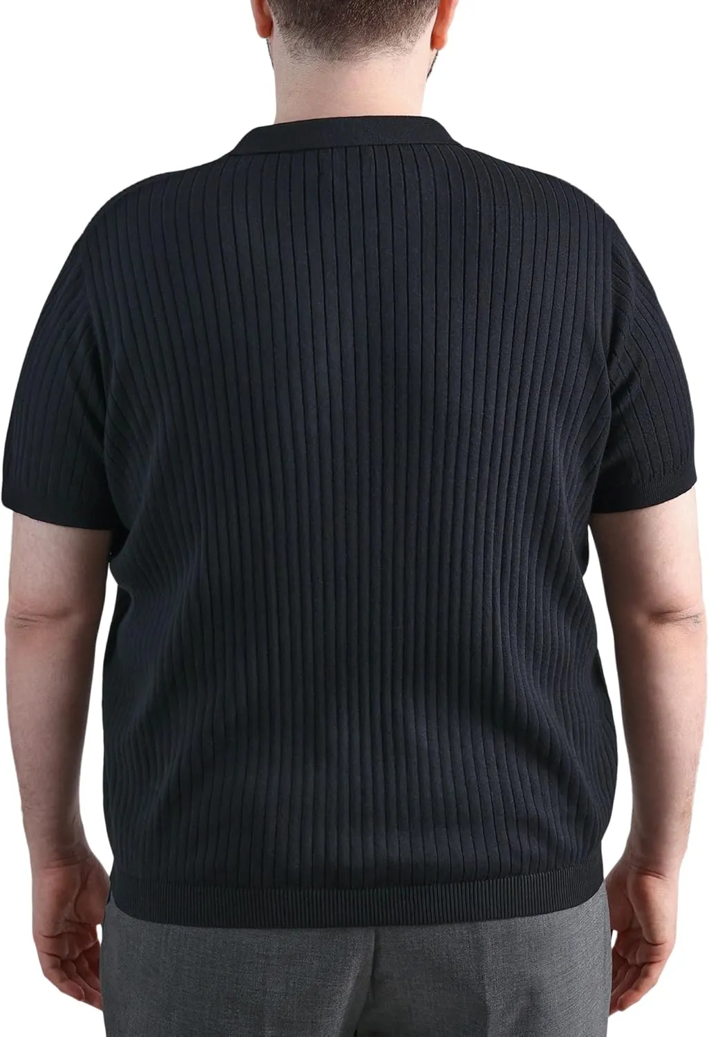 Haggar Men's Short Sleeve Polo V-Neck Sweater