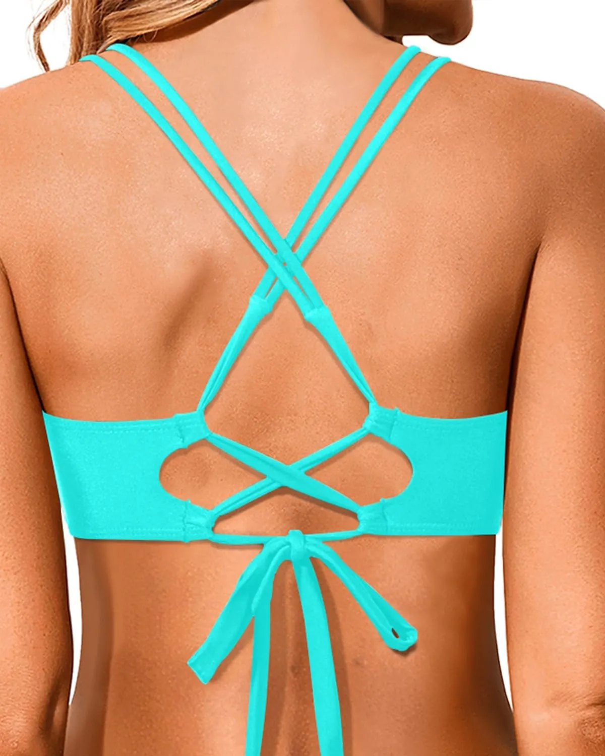 Holipick Women's Twist Front Bikini Tops - Push Up Bathing Suit Top Padded Swimsuit Top
