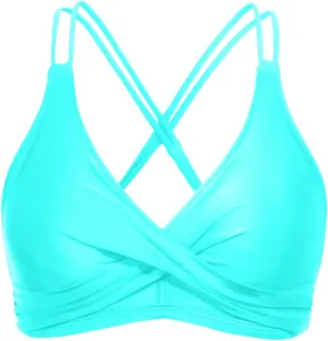 Holipick Women's Twist Front Bikini Tops - Push Up Bathing Suit Top Padded Swimsuit Top