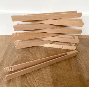 Large wooden tongs