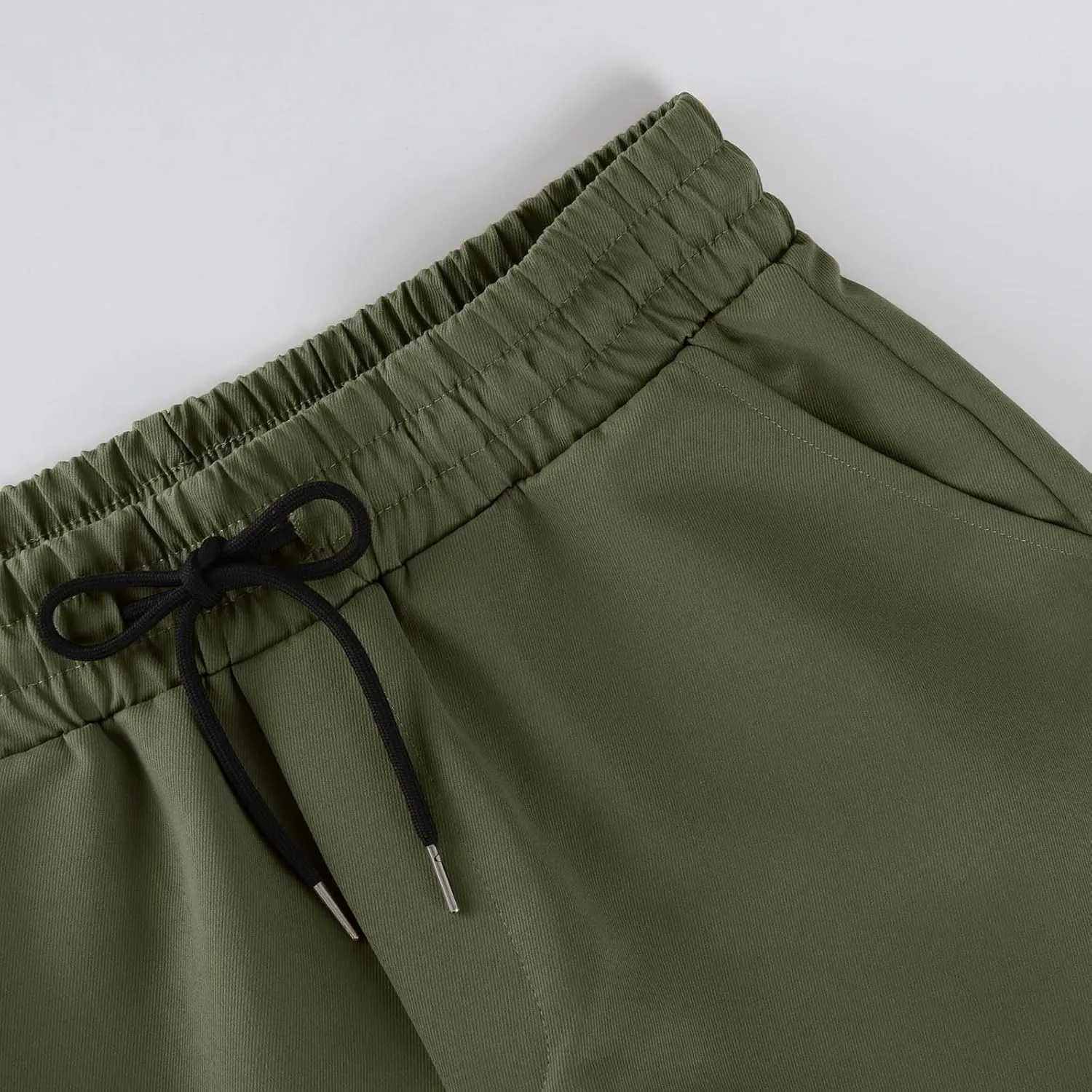 Mencomfy Cargo Pants Casual Stretch Slim Fit Hiking Pant Drawstring Athletic Joggers with Multi Pockets Tapered Trousers