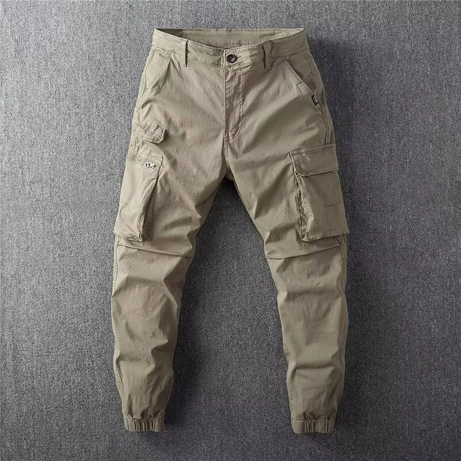 Men's Casual Cargo Pants Slim Fit Stretch Tactical Outdoor Joggers Lightweight Work Hiking Military Sweatpants with Pocket