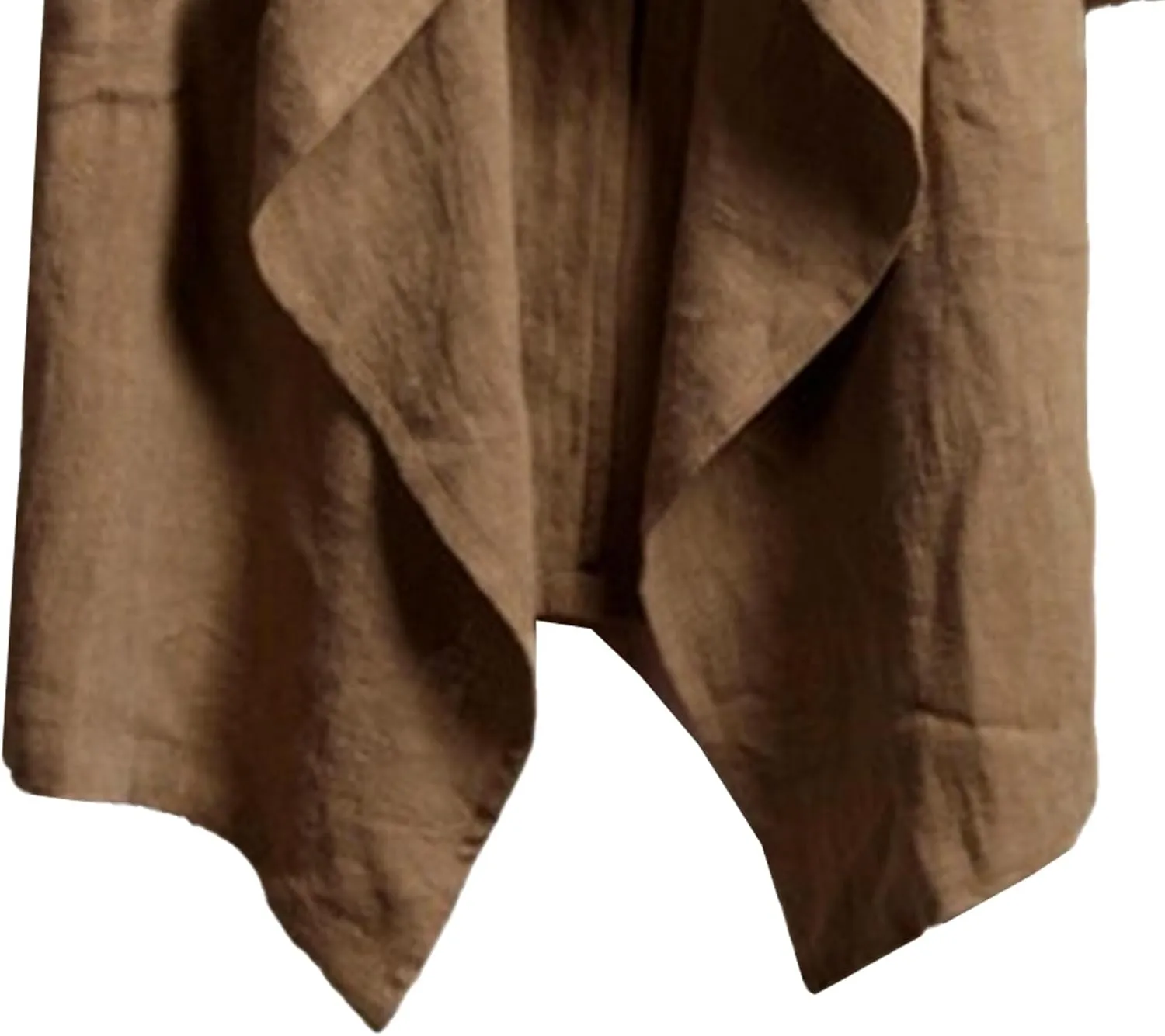Men's Cotton Linen Irregular Cloak Long Sleeve Loose Poncho Cape Coat Long Jacket Cardigan Outwear Trench Coat