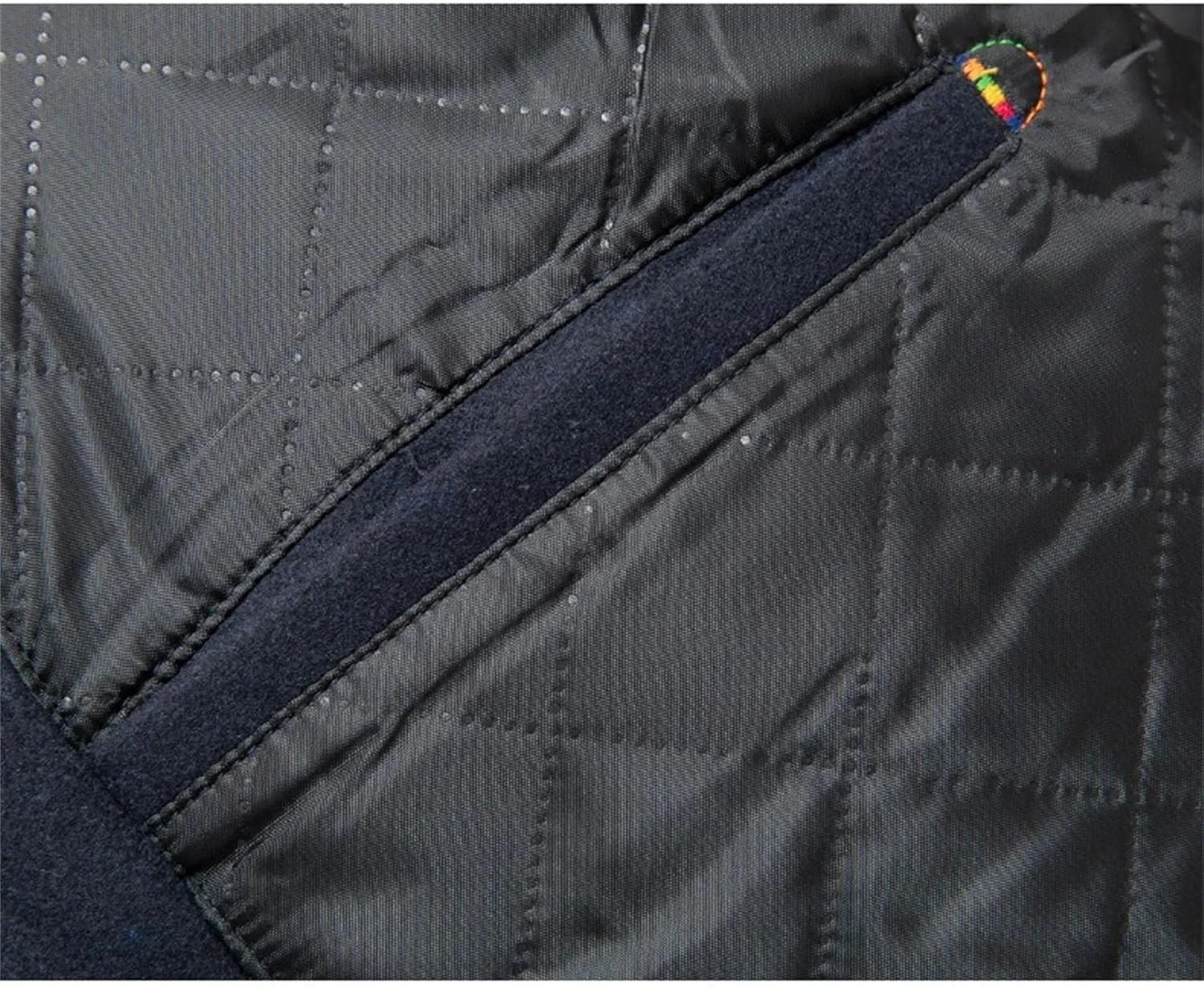 Men's Wool Blend Business Overcoat Stand Collar Warm Winter Trench Coat Slim Fit Windproof Pea Coat Down Topcoat