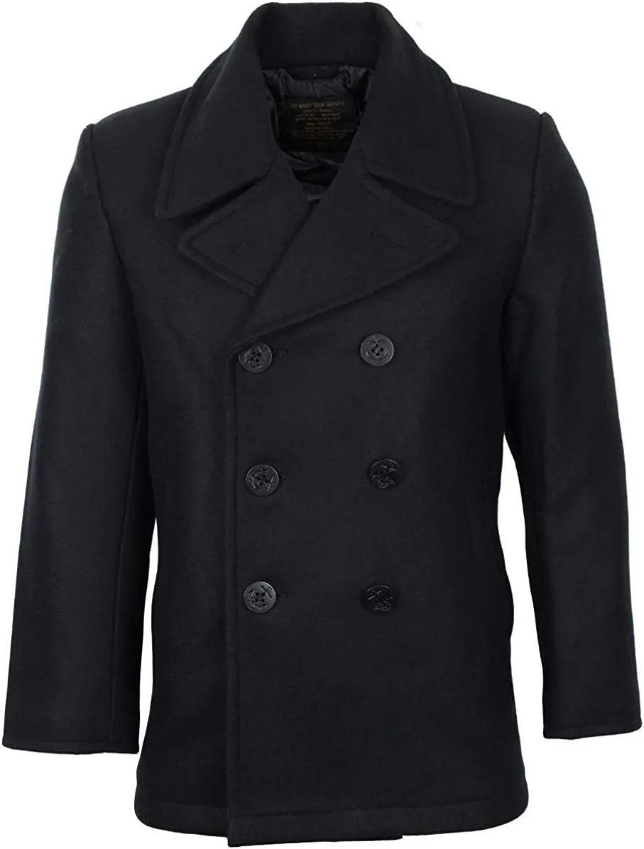 Mil-Tec Men's Us Navy Pea Coat Chiffon