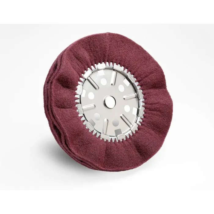 Scotch-Brite™ Satin Pleated Buff Wheel, 12 in x 2 in x 3/4 in 4A FIN, 5 per case