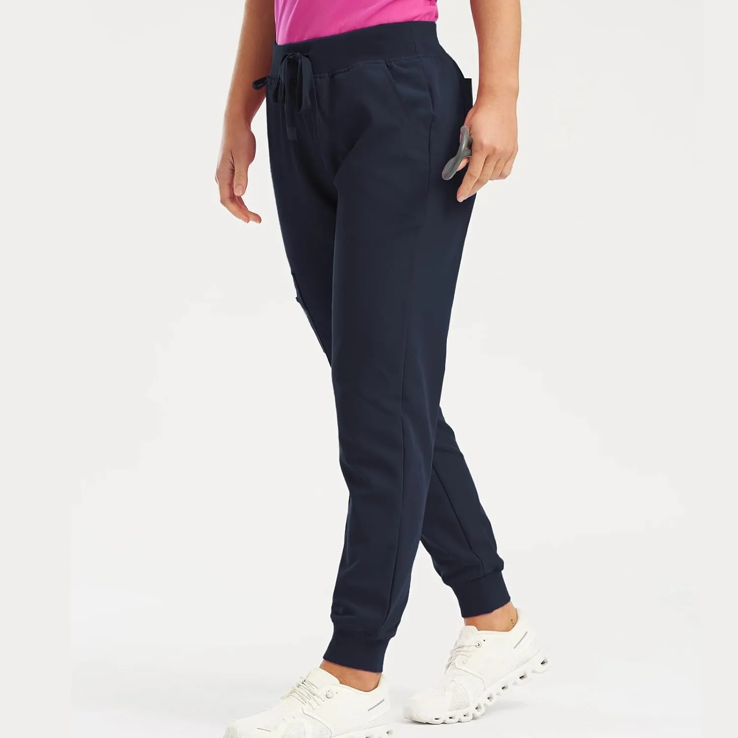 Scrubs for Women Workwear Revolution, Drawstring Cargo Pants Soft Stretch Moisture Wicking Healthcare Scrub Joggers