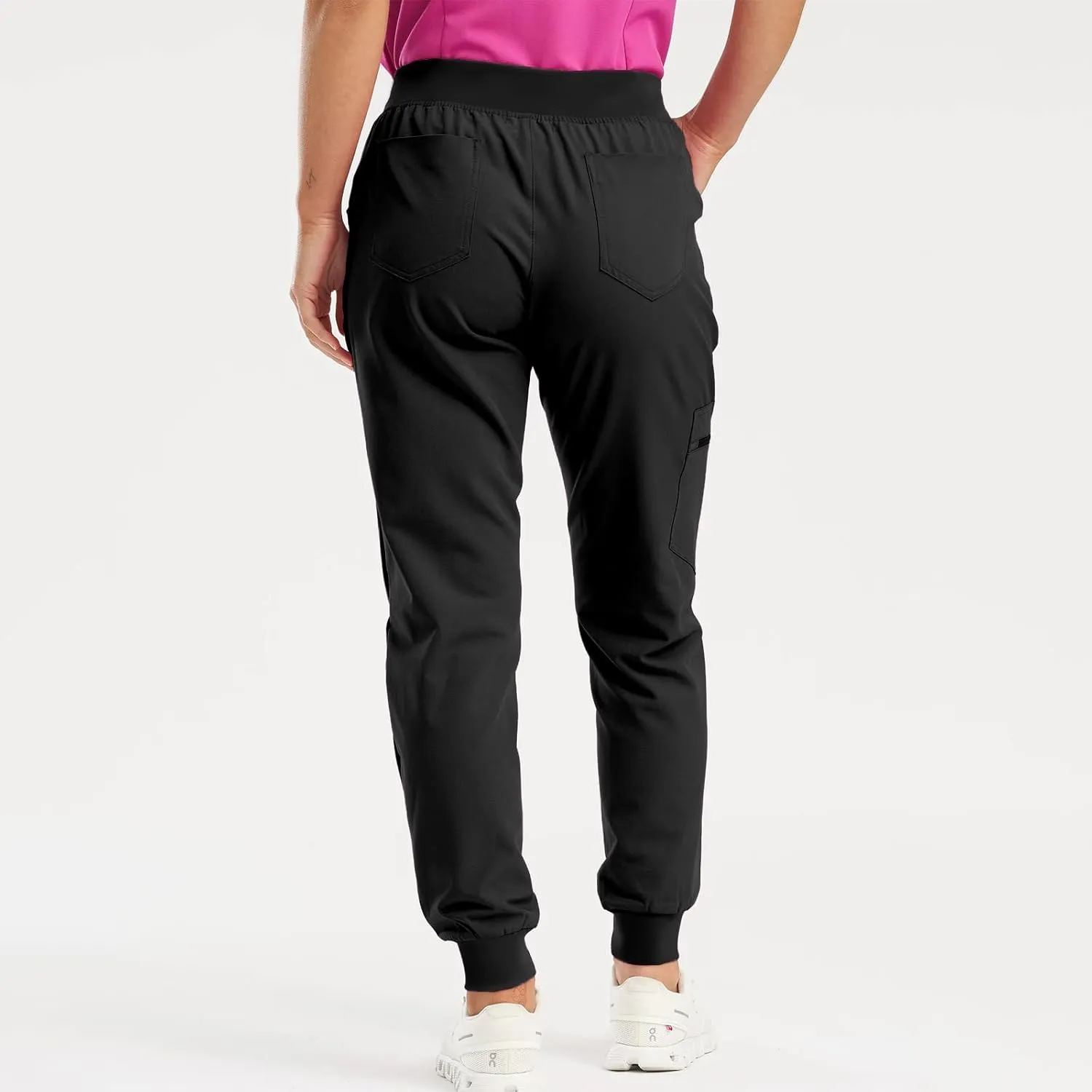 Scrubs for Women Workwear Revolution, Drawstring Cargo Pants Soft Stretch Moisture Wicking Healthcare Scrub Joggers