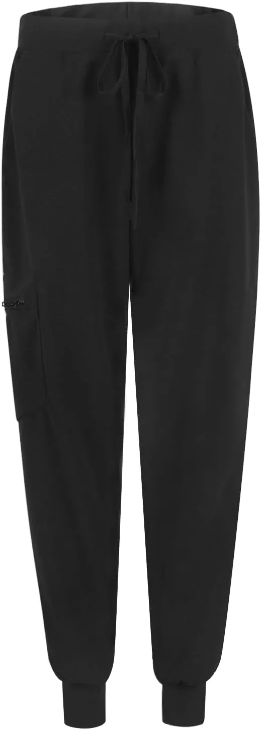 Scrubs for Women Workwear Revolution, Drawstring Cargo Pants Soft Stretch Moisture Wicking Healthcare Scrub Joggers