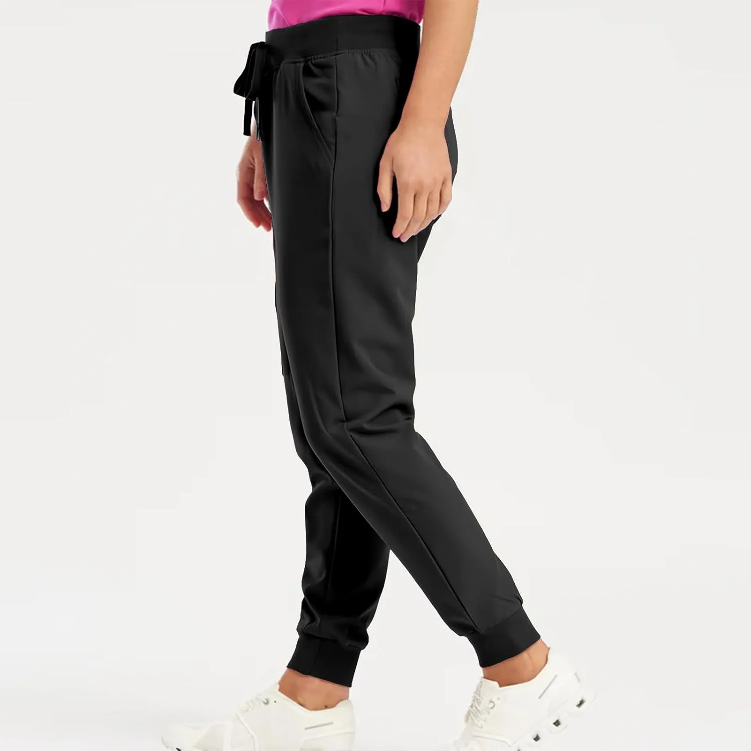 Scrubs for Women Workwear Revolution, Drawstring Cargo Pants Soft Stretch Moisture Wicking Healthcare Scrub Joggers