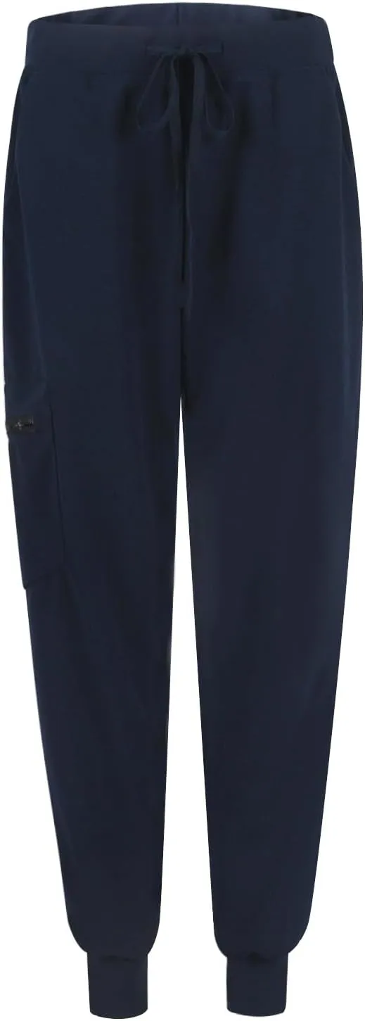 Scrubs for Women Workwear Revolution, Drawstring Cargo Pants Soft Stretch Moisture Wicking Healthcare Scrub Joggers