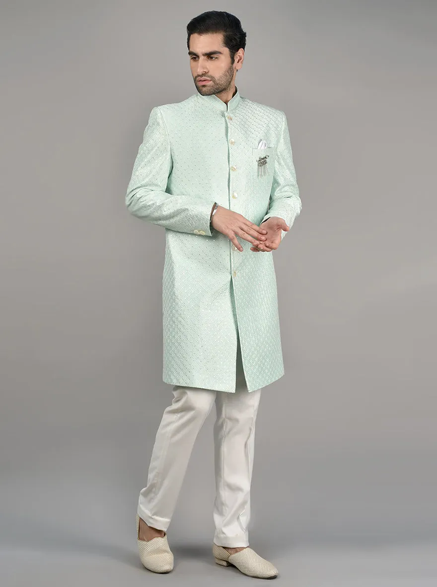 Sea Green Sherwani | TULA