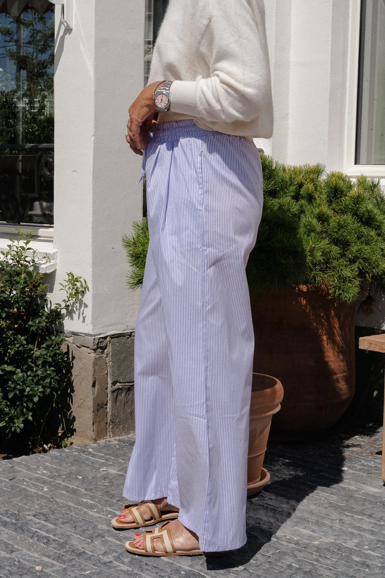 Sienna striped pants lilac
