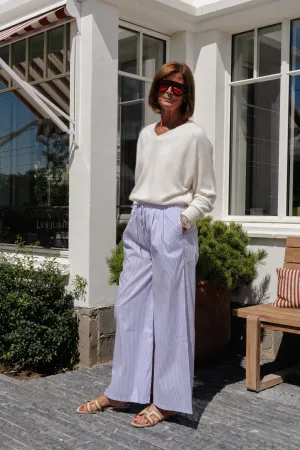 Sienna striped pants lilac