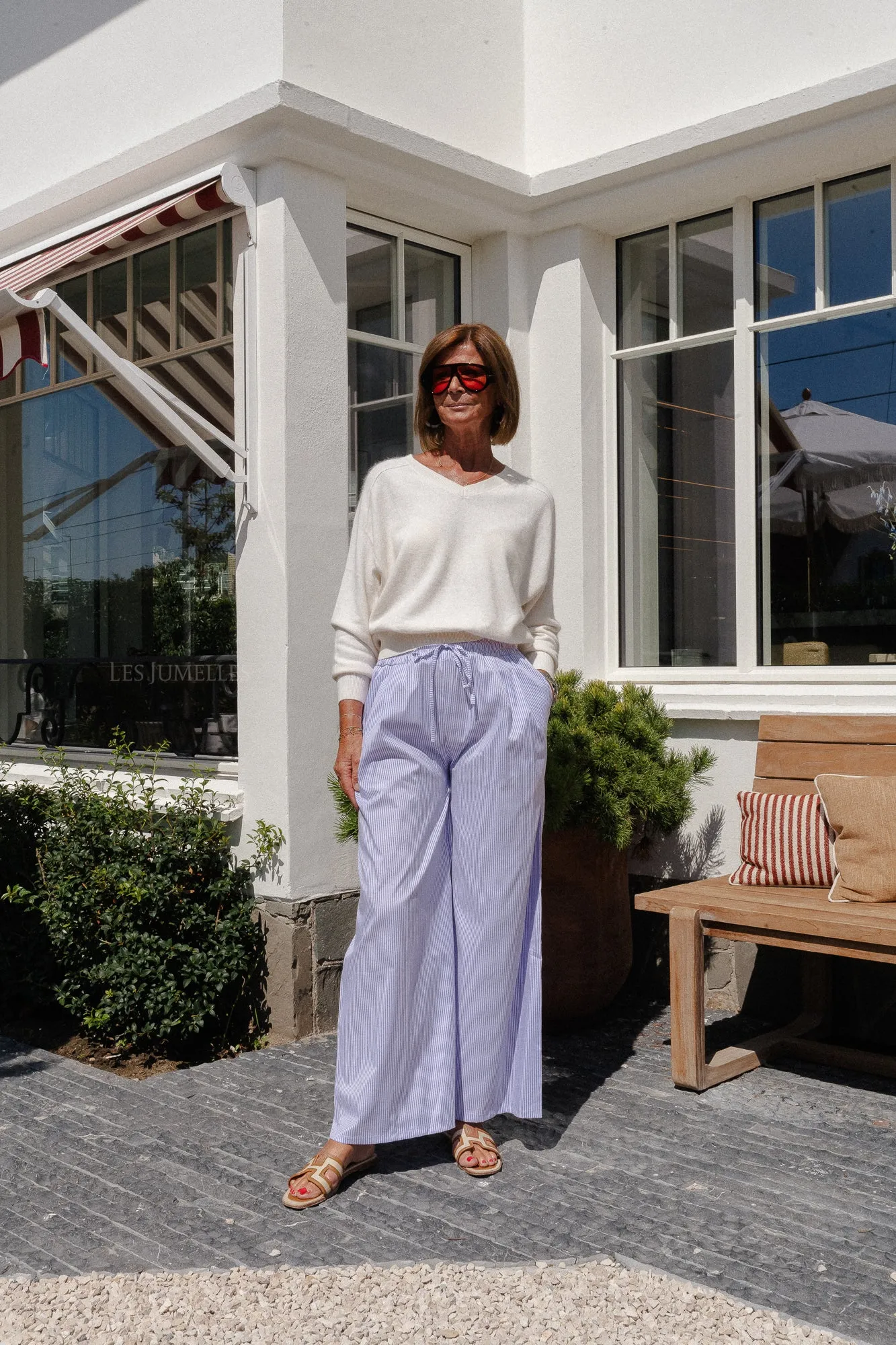 Sienna striped pants lilac