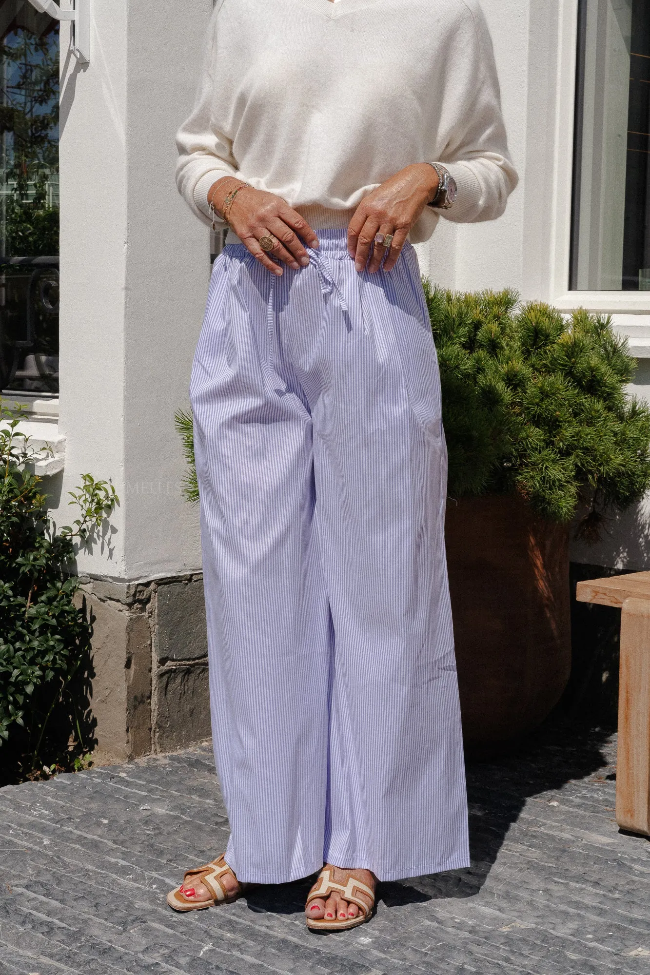 Sienna striped pants lilac