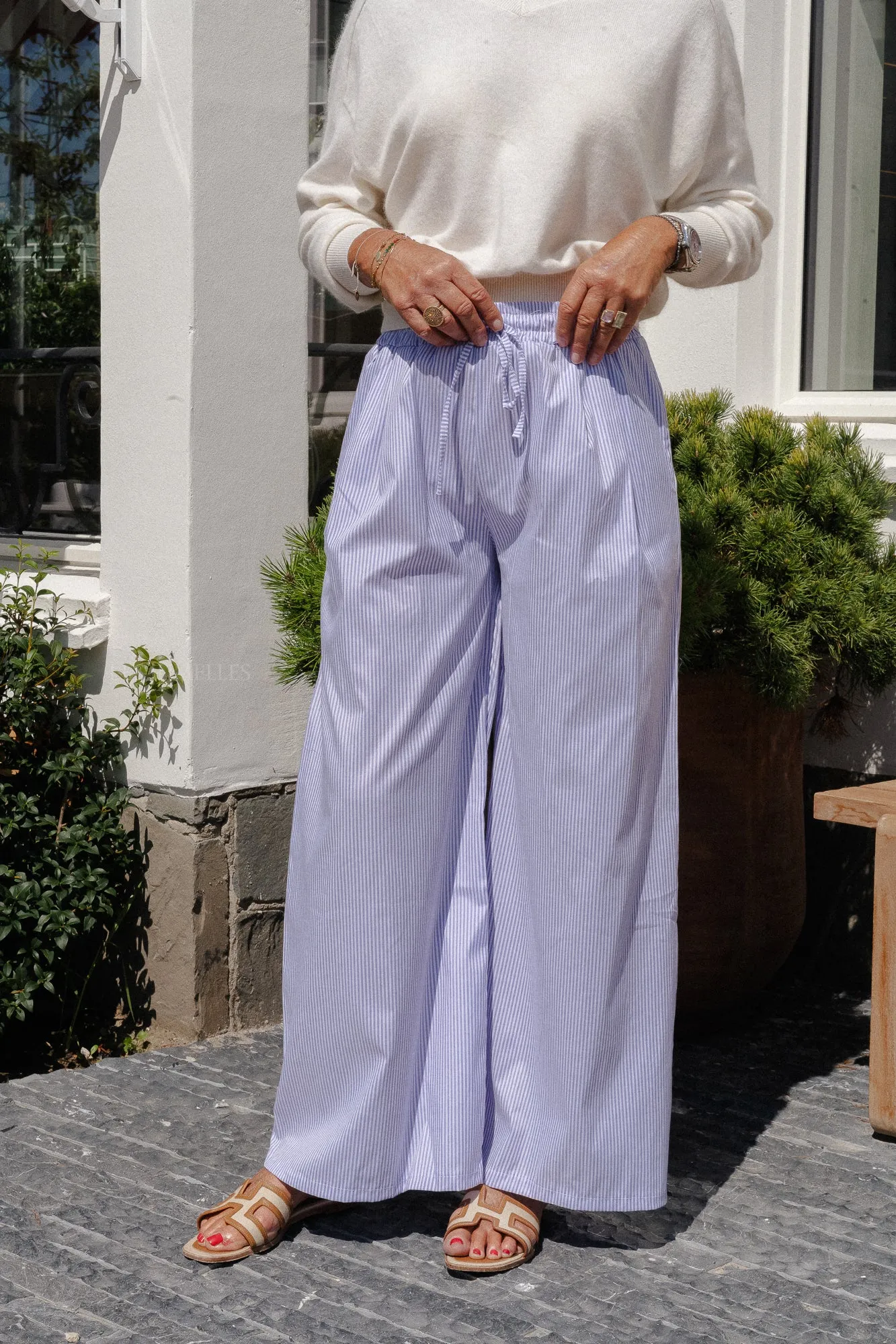 Sienna striped pants lilac