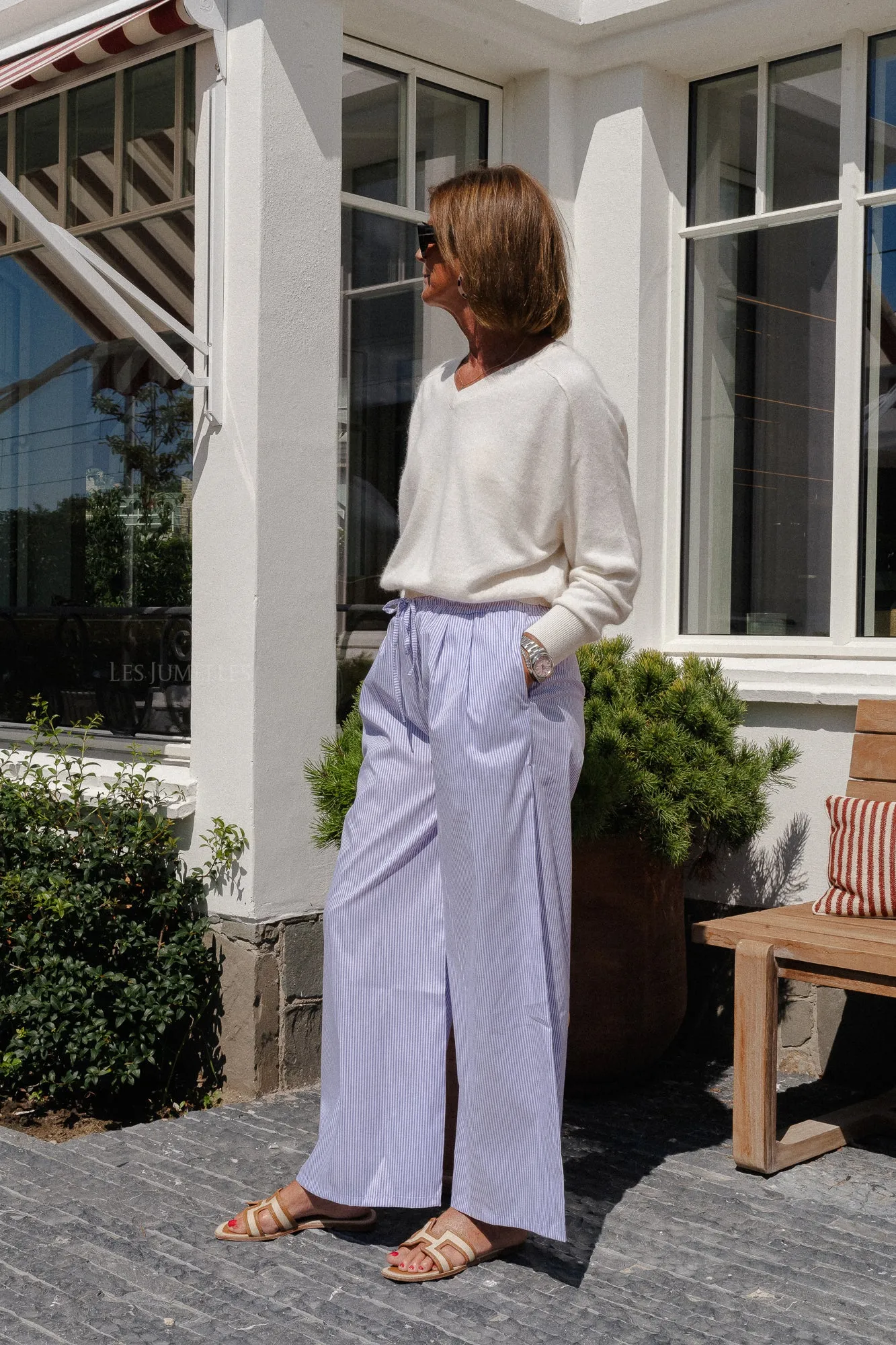 Sienna striped pants lilac