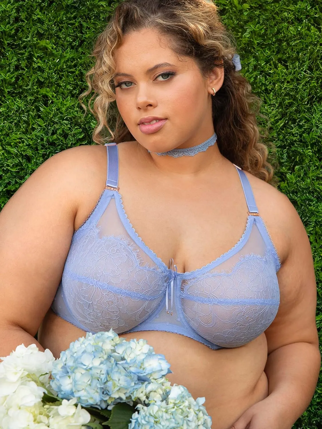 Smart & Sexy Women's Lace & Mesh Full Coverage Bra  Unlined Underwire for Natural Shaping