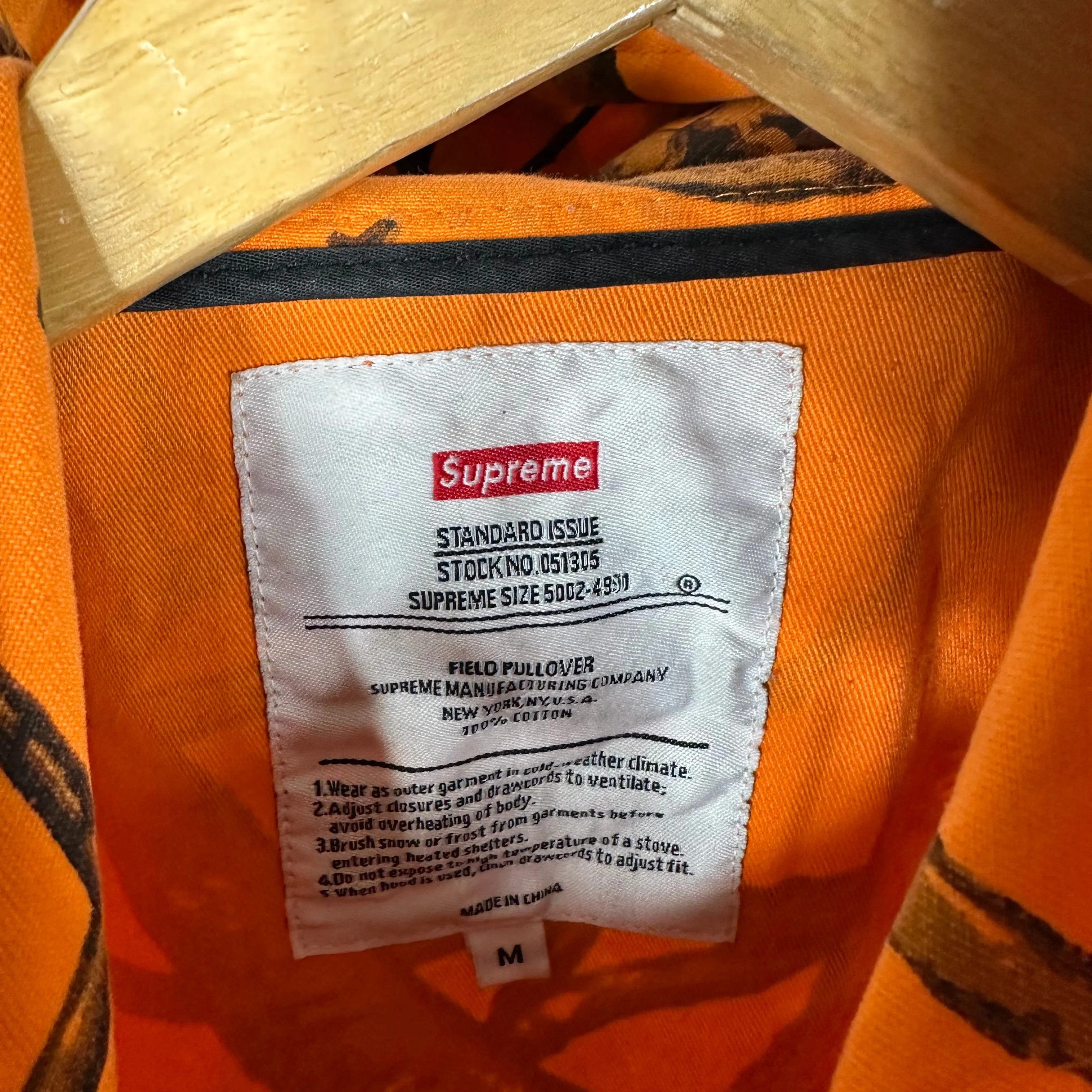 Supreme Orange Field Anorak Pullover