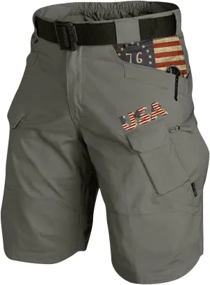 Tactical Shorts for Men Elastic Waist Waterproof Quick Dry Shorts Cargo Stretch Ripstop Running Athletic Hiking Pants