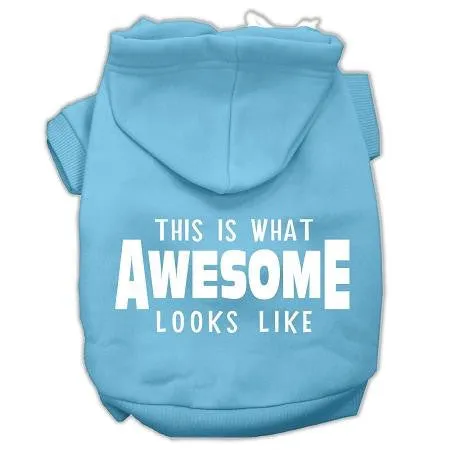 This is What Awesome Looks Like Dog Pet Hoodies Baby Blue Size XL (16)
