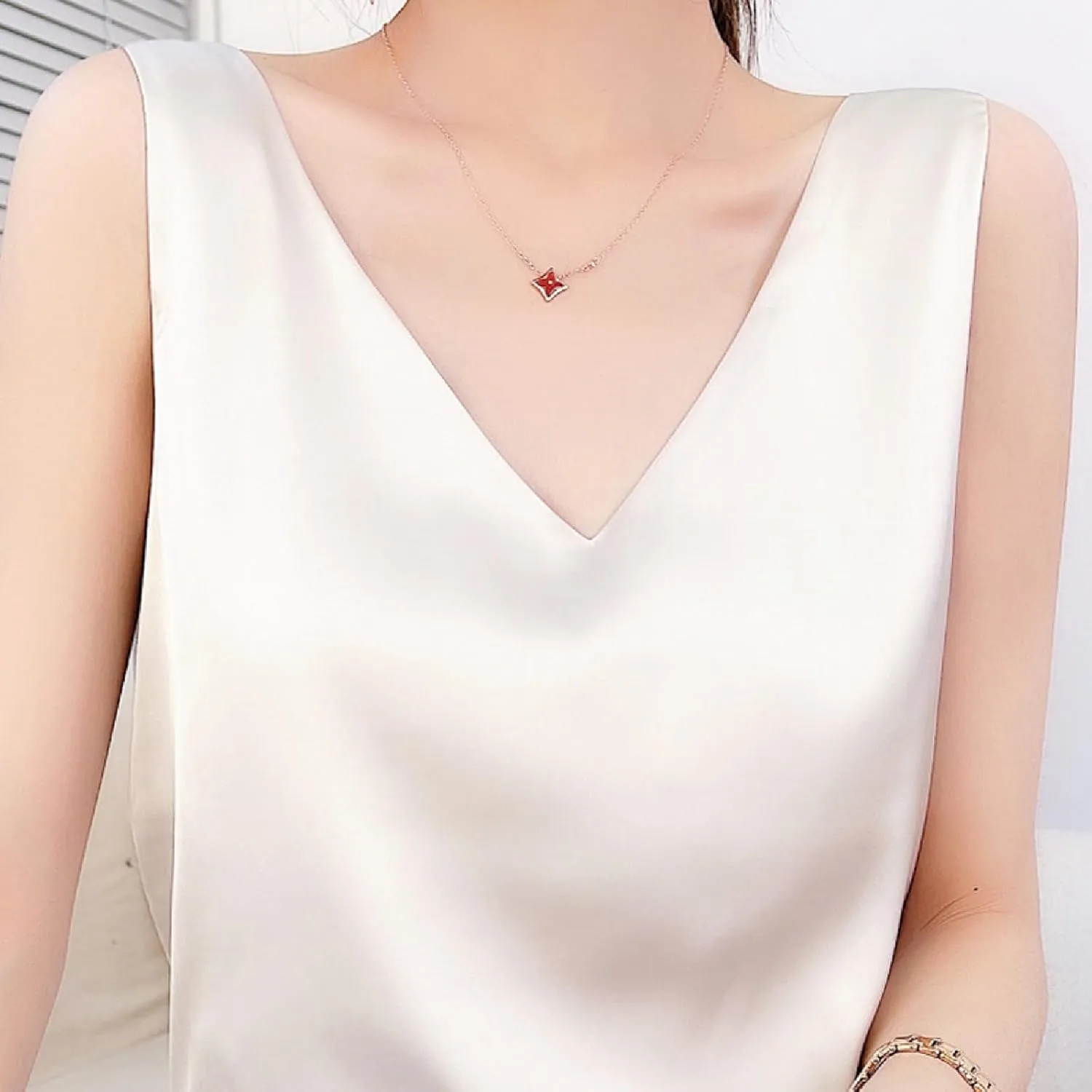 Womens Silk Stain Tank Tops Summer Casual V Neck Sleeveless Blouses Camisole Loose Fit Shirt Dressy Casual Tops